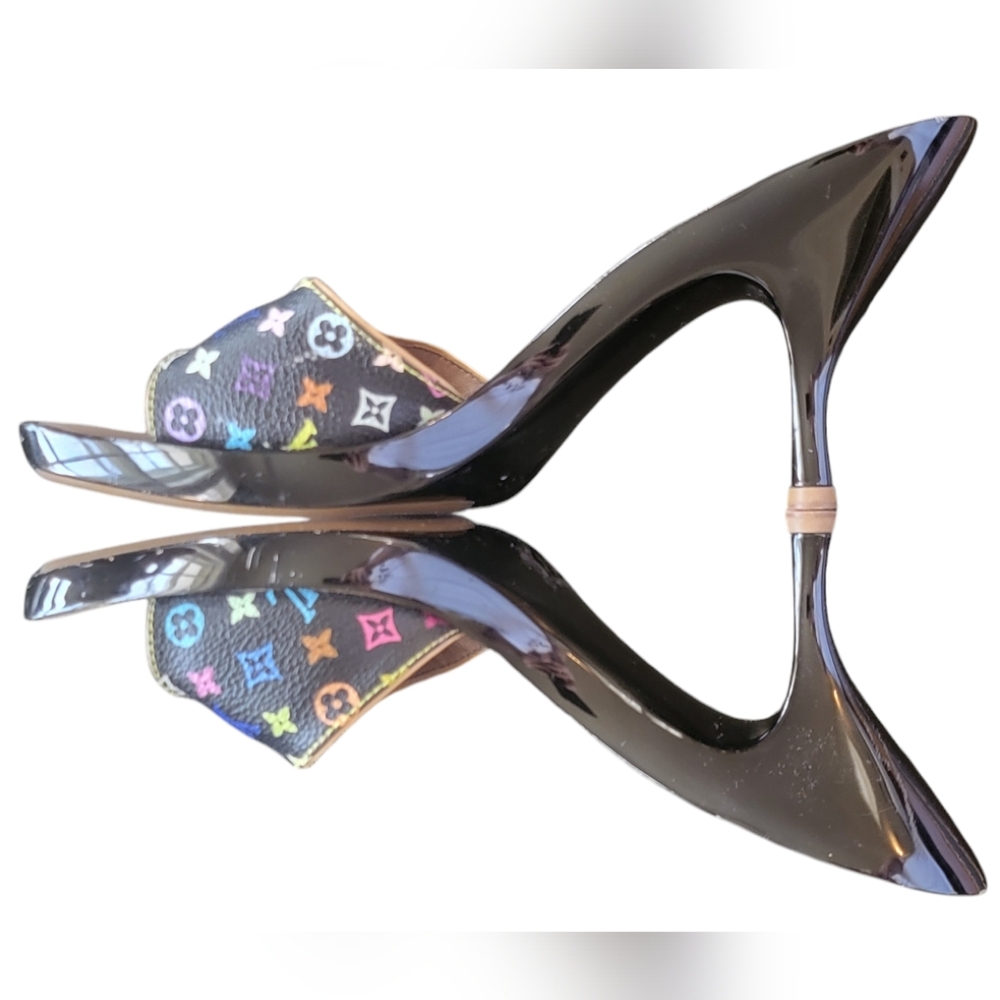 LOUIS VUITTON Murakami Monogram Mules Size 39.5 - US 9.5